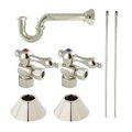 Kingston Brass CC43106LKB30 Traditional Plumbing Sink Trim Kit W/P-Trap, Polished Nkl CC43106LKB30